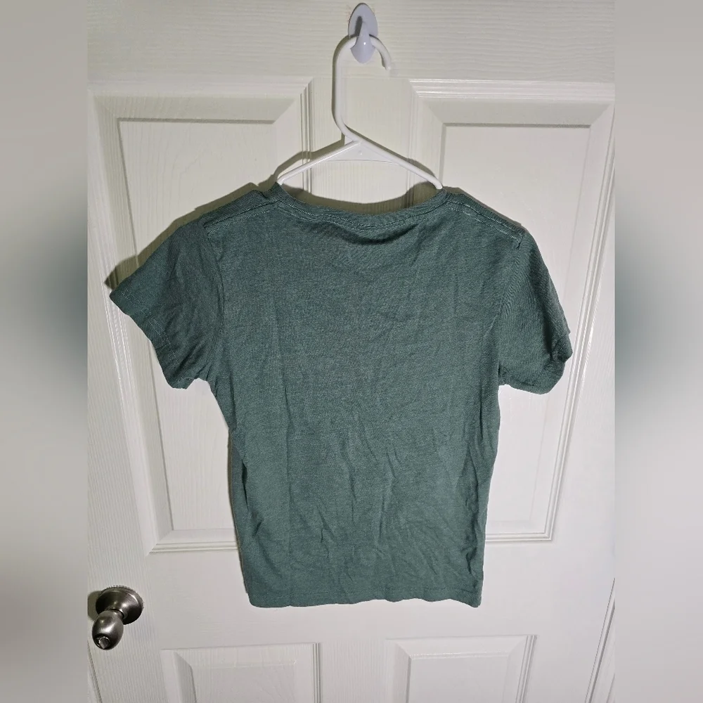 Shein Girls Hedgehog Green Casual Short Sleeve Tee Small